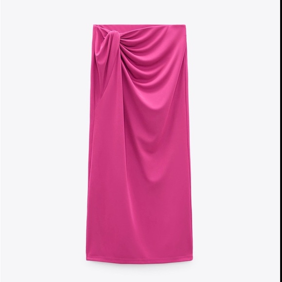 NEW Zara fluid knotted skirt - Picture 1 of 2